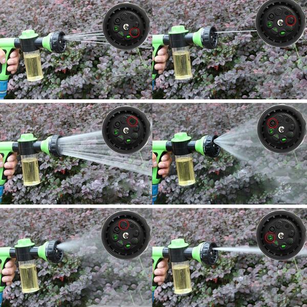 8 in 1 Premium Hose Nozzle - Perfect for Watering Plants, Car Wash, Showering Pets!