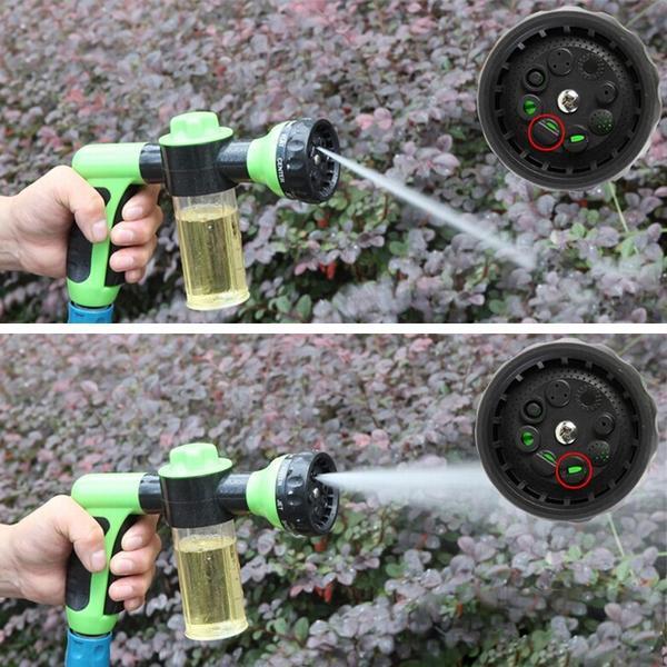 8 in 1 Premium Hose Nozzle - Perfect for Watering Plants, Car Wash, Showering Pets!