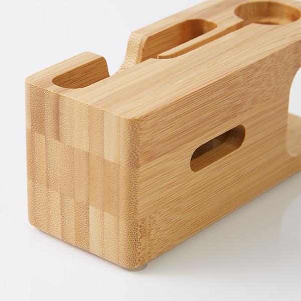 Bamboo Wood Stand for iPhone and iWatch