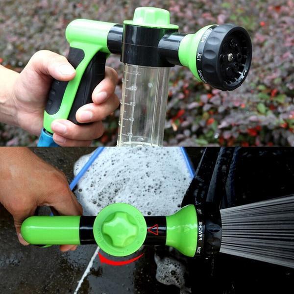 8 in 1 Premium Hose Nozzle - Perfect for Watering Plants, Car Wash, Showering Pets!