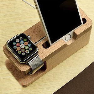 Bamboo Wood Stand for iPhone and iWatch